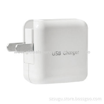 2014 New Design ABS/PC Fireproof Double USB Home Charger for iPhone/iPad